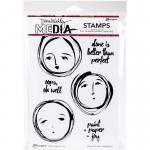 Dina Wakley Media Unmounted Rubber Stamp - Oops Oh Well