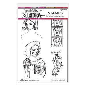 Dina Wakley Media Unmounted Rubber Stamp - Perfect To Me [MDR81265]