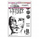 Dina Wakley Media Unmounted Rubber Stamp - Say Yes [MDR74533]