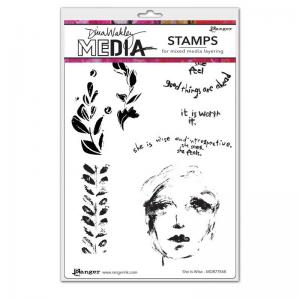 Dina Wakley Media Unmounted Rubber Stamp - She Is Wise [MDR77848]