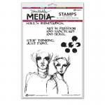 Dina Wakley Media Unmounted Rubber Stamp - Soul Whisperings [MDR66279]