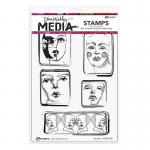 Dina Wakley Media Unmounted Rubber Stamp - Squared [MDR81302]
