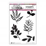 Dina Wakley Media Unmounted Rubber Stamp - Sticks With Leaves [MDR83252]