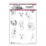 Dina Wakley Media Unmounted Rubber Stamp - The Littles [MDR83269]
