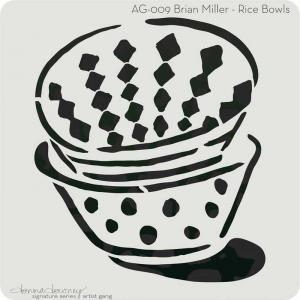 Donna Downey Artist Gang Stencil - Rice Bowls [AG-009]