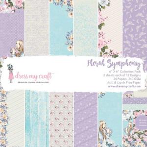 Dress My Craft 6" x 6" Paper Pad - Floral Symphony [DMCP1673]