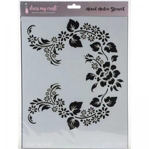 Dress My Craft Mixed Media Stencil - Floral Flourishes [DMC480]