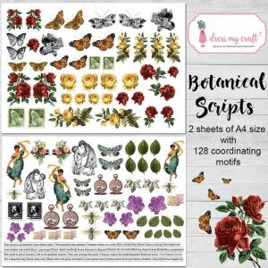 Dress My Craft Motif Sheets - Botanical Scripts [DMCP2817]