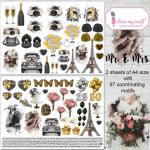 Dress My Craft Motif Sheets - Mr & Mrs [DMCP3345]