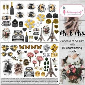 Dress My Craft Motif Sheets - Mr & Mrs [DMCP3345]