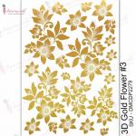 Dress My Craft Transfer Me Sheet - 3D Gold Flower #3 [DMCDP2279] - ON SALE!