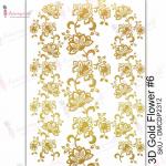 Dress My Craft Transfer Me Sheet - 3D Gold Flower #6 [DMCDP2312] - ON SALE!
