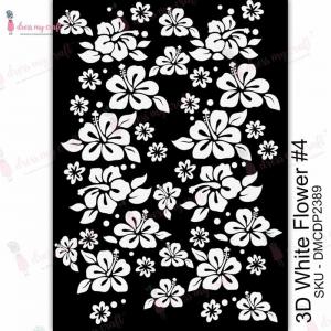 Dress My Craft Transfer Me Sheet - 3D White Flower #4 [DMCDP2389]