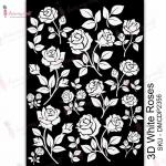 Dress My Craft Transfer Me Sheet - 3D White Roses [DMCDP2356] - ON SALE!