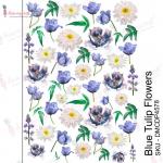 Dress My Craft Transfer Me Sheet - Blue Tulips Flowers [DMCDP4578]