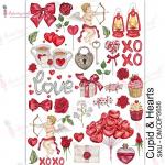 Dress My Craft Transfer Me Sheet - Cupid & Hearts [DMCDP5656]