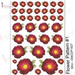 Dress My Craft Transfer Me Sheet - Flower Pattern #1 [DMCDP1927]