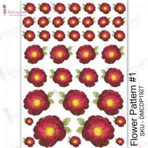 Dress My Craft Transfer Me Sheet - Flower Pattern #1 [DMCDP1927]