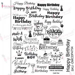 Dress My Craft Transfer Me Sheet - Happy Birthday [DMCDP4754]