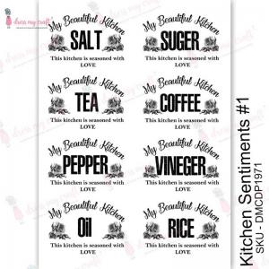Dress My Craft Transfer Me Sheet - Kitchen Sentiments #1 [DMCDP1971]