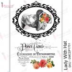 Dress My Craft Transfer Me Sheet - Lady With Hat [DMCDP1751]
