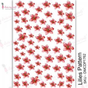 Dress My Craft Transfer Me Sheet - Lilies Pattern [DMCDP1762]