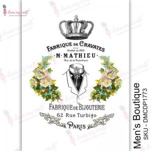 Dress My Craft Transfer Me Sheet - Men's Boutique [DMCDP1773]
