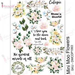 Dress My Craft Transfer Me Sheet - Mini Moo Flowers [DMCDP1993]