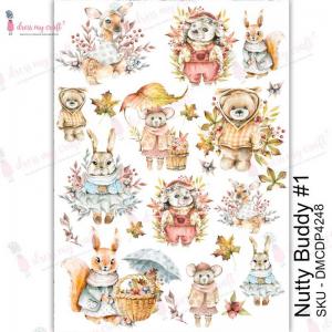 Dress My Craft Transfer Me Sheet - Nutty Buddy #1 [DMCDP4248]