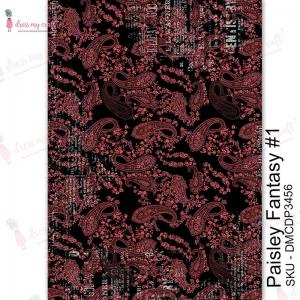 Dress My Craft Transfer Me Sheet - Paisley Fantasy #1 [DMCDP3456]