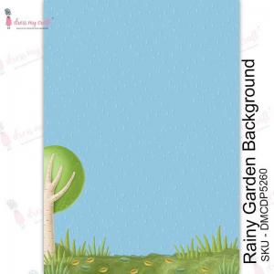 Dress My Craft Transfer Me Sheet - Rainy Garden Background [DMCDP5260]