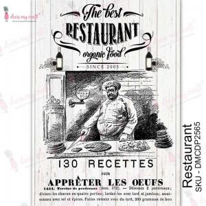 Dress My Craft Transfer Me Sheet - Restaurant [DMCDP2565]
