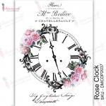 Dress My Craft Transfer Me Sheet - Rose Clock [DMCDP2037] - ON SALE!