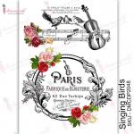 Dress My Craft Transfer Me Sheet - Singing Birds [DMCDP2048]