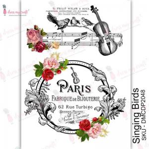 Dress My Craft Transfer Me Sheet - Singing Birds [DMCDP2048]