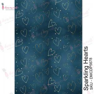Dress My Craft Transfer Me Sheet - Sparkling Hearts [DMCDP5678]