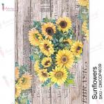 Dress My Craft Transfer Me Sheet - Sunflowers [DMCDP4039] - ON SALE!