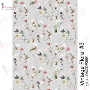 Dress My Craft Transfer Me Sheet - Vintage Floral #3 [DMCDP3951]
