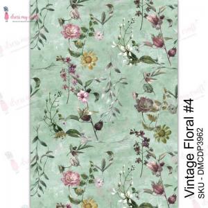 Dress My Craft Transfer Me Sheet - Vintage Floral #4 [DMCDP3962]