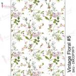 Dress My Craft Transfer Me Sheet - Vintage Floral #5 [DMCDP3973]