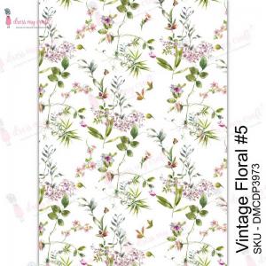 Dress My Craft Transfer Me Sheet - Vintage Floral #5 [DMCDP3973]