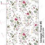 Dress My Craft Transfer Me Sheet - Vintage Floral #6 [DMCDP3984]