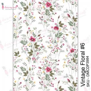Dress My Craft Transfer Me Sheet - Vintage Floral #6 [DMCDP3984]