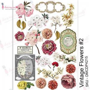 Dress My Craft Transfer Me Sheet - Vintage Flowers #2 [DMCDP4215]