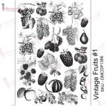 Dress My Craft Transfer Me Sheet - Vintage Fruits #1 [DMCDP1366]