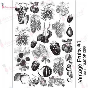 Dress My Craft Transfer Me Sheet - Vintage Fruits #1 [DMCDP1366]