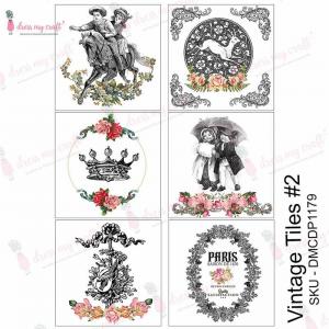 Dress My Craft Transfer Me Sheet - Vintage Tiles #2 [DMCDP1179]