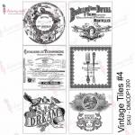 Dress My Craft Transfer Me Sheet - Vintage Tiles #4 [DMCDP1300]