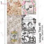 Dress My Craft Transfer Me Sheet - Vintage Tiles #9 [DMCDP1630]