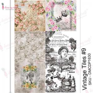 Dress My Craft Transfer Me Sheet - Vintage Tiles #9 [DMCDP1630]